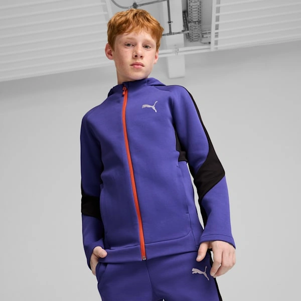 EVOSTRIPE PUMA Barne Hoodie – Komfort og stil for eventyrlystne barn!